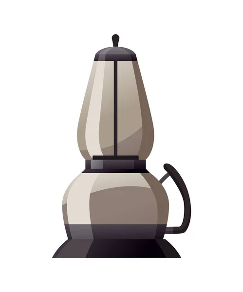 Kaffeemaschinen-Ikone. Küchenzubehör zum Herstellen eines Getränks. Isolierte elektronische Geräte — Stockvektor