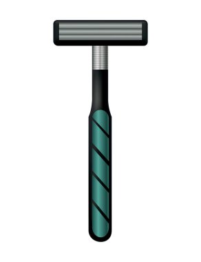 Ustura. Sakal kesim aksesuarı. Hijyen için keskin tıraş aletleri ya da beyaza izole edilmiş saç stili. Tıraş taklit simgesi