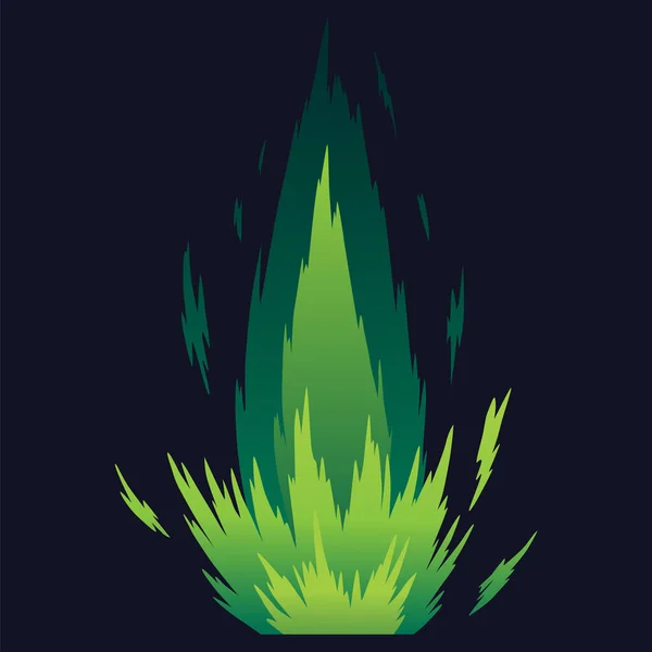 Icono de explosión de dibujos animados. Elemento de cómic. Nube y llama, humo y explosión. Boom elemento vectorial efecto para el diseño del juego — Vector de stock