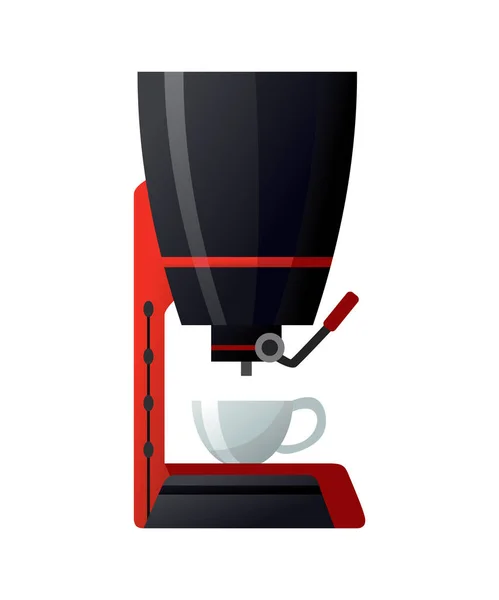 Kaffebryggare-ikonen. Kök tillbehör för att göra en drink. Isolerad elektronisk utrustning — Stock vektor