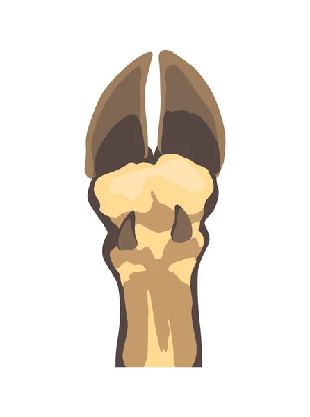 Ζωοπόδαρο Ανιμαλιστικό πόδι ελαφιού. Αστείο κατοικίδιο. Χαριτωμένο μέρος του σώματος ζώων κινουμένων σχεδίων απομονώνονται σε λευκό φόντο — Διανυσματικό Αρχείο