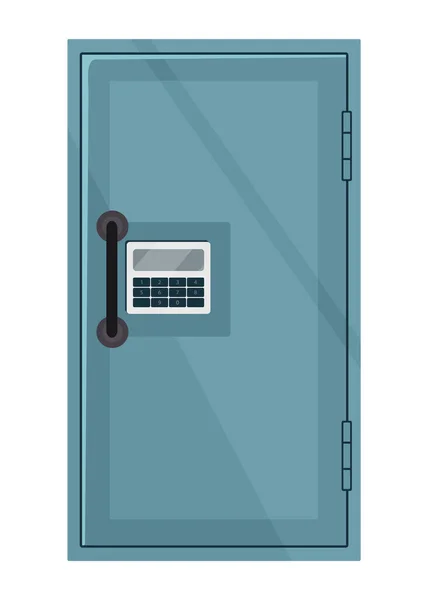 Metal zırhlı güvenli kapı. Güvenilir veri koruması. Banka kasası simgesi. Kişisel bilgilerin korunması. Banka kasası kapısı — Stok Vektör
