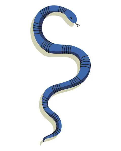 Венозна змія. Небезпечні кольорові тварини. Повзання отруйних рептилій. Декоративний характер, дика природа тварин — стоковий вектор