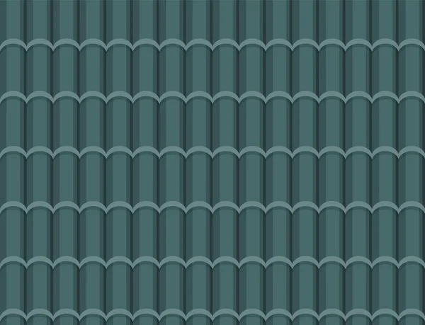 Nahtloses Ziegeldach. Strukturiertes Muster aus wiederholter Keramik auf dem Dach. Lehmziegel Textur der Hausverkleidung. Gürtelrose — Stockvektor