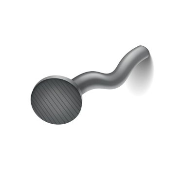 Yüzeyde çivi var. Demir, çelik ya da gümüş iğne başı. Yamuk metal çivi ya da çizgi film tarzında kapaklı çivi. Beyaz arkaplanda izole edilmiş ev yapımı için vektör üst görünümü gri donanım