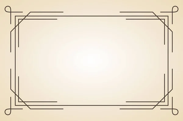 Cadre décoratif. Bordure antique calligraphique vintage. Orné calligraphe rectangle cadre filigrane ornements floraux pour modèle de certificat encadré — Image vectorielle