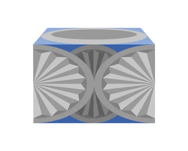 Brustkasten. Antike Schatzkiste oder ungewöhnlicher geschlossener Behälter. Vector Cartoon Icon Truhe isoliert auf weißem Hintergrund — Stockvektor