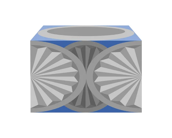 Caja torácica. Antigua caja del tesoro o contenedor cerrado inusual. Vector icono de dibujos animados cofre aislado sobre fondo blanco — Archivo Imágenes Vectoriales