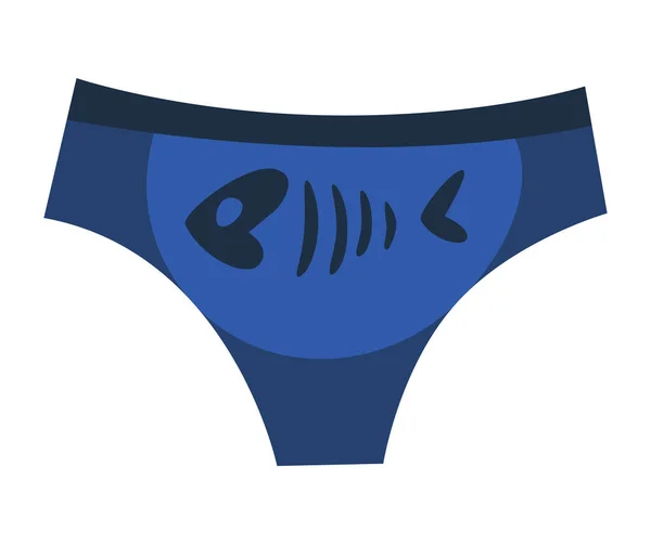 Troncos de baño. Ropa interior de hombre. Modelo de calzoncillos, ropa hermosa para la playa y la vida cotidiana, aislado sobre fondo blanco. Verano vacaciones piscina ropa, mar, vacaciones — Vector de stock