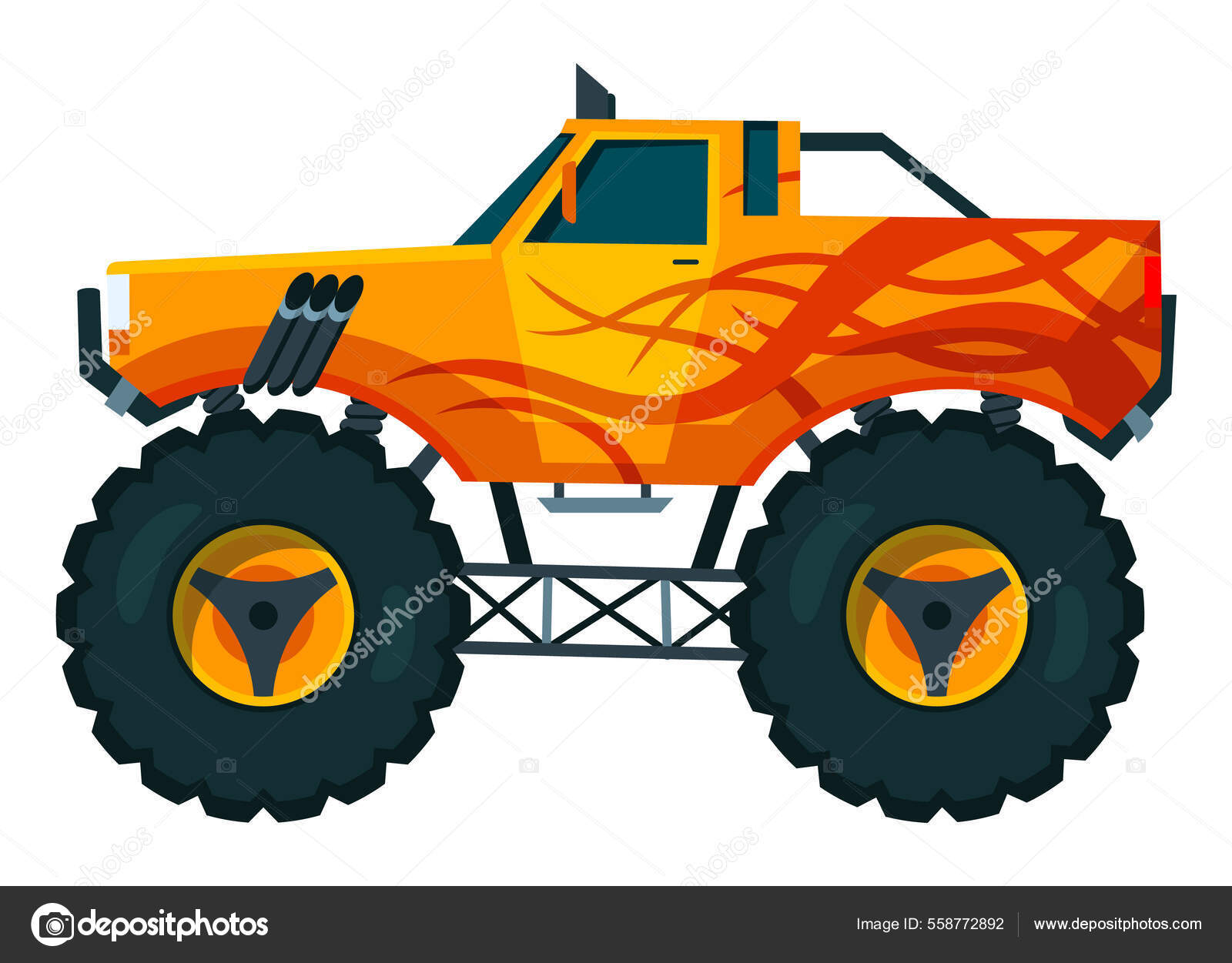 Cartoon Monster Truck | Sticker