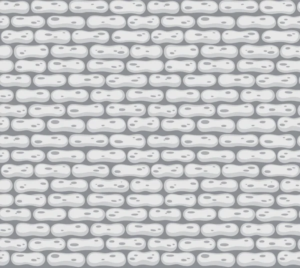 Muro de ladrillo sin costuras. Textura vectorial monocromática realista. Patrón decorativo para el estilo loft interior. Fondo de diseño de plantilla — Vector de stock