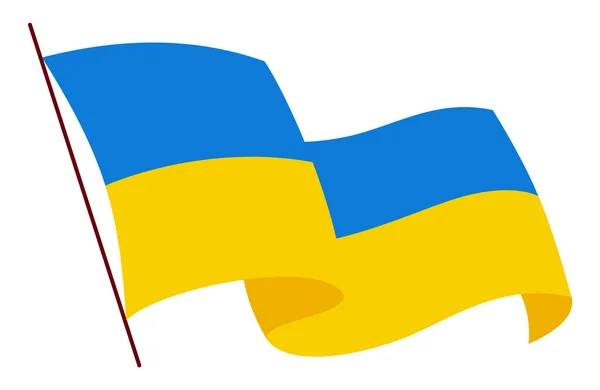 Flaga ukraińska. Flaga Ukrainy na białym tle. Flagi narodowe machają symbolami. Elementy konstrukcyjne banerów — Wektor stockowy