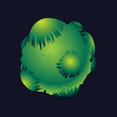 Çizgi film patlama ikonu. Çizgi roman öğesi. Bum bulut ve alev, duman ve patlama. Oyun tasarımı için Boom etkisi vektör ögesi