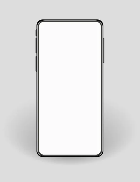 Smartphone Mockup Κενή Οθόνη Σκελετός Κινητού Ρεαλιστικό Πρότυπο Τηλεφώνου Για — Διανυσματικό Αρχείο