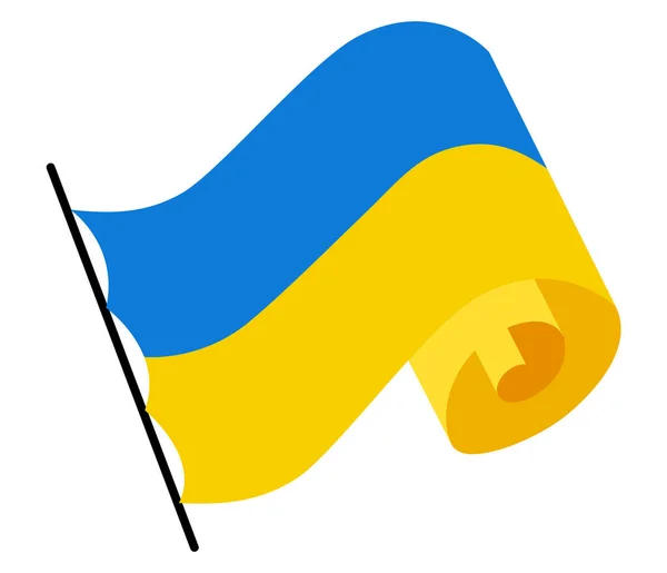Украинский Флаг Флаг Украины Белом Фоне Государственные Флаги Размахивают Символами — стоковый вектор