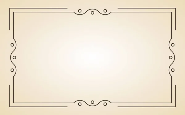 装飾フレームまたは境界標準の長方形のプロポーションの背景 ヴィンテージデザイン要素 正字体 — ストックベクタ