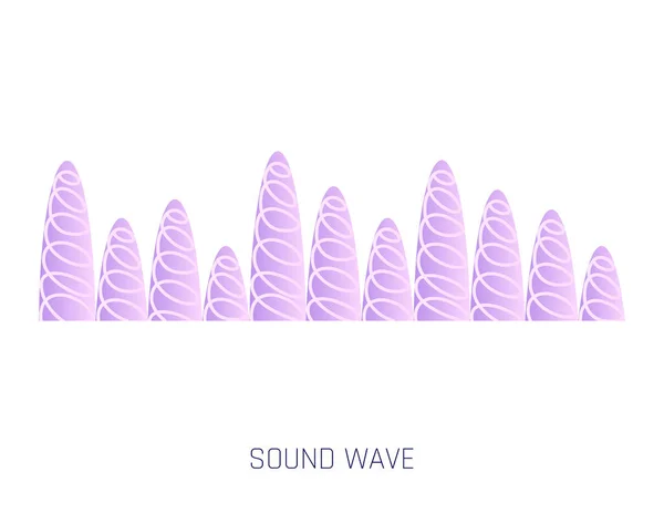 Звуковая Волна Цвета Технология Аудиоцифрового Эквалайзера Вектор Музыкальных Импульсов Символ — стоковый вектор