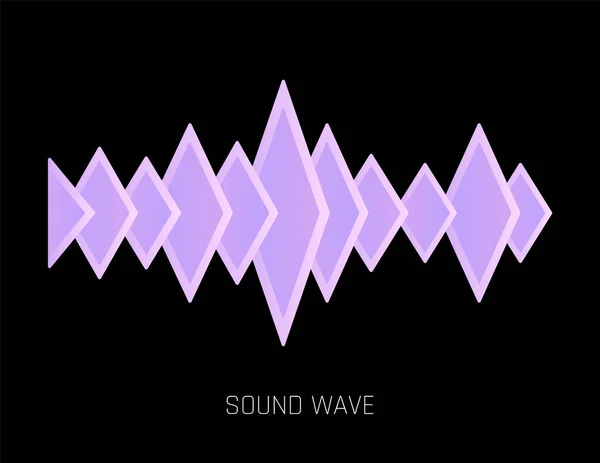 色の音波だ オーディオデジタルイコライザー技術 音楽パルスベクトルイラスト ボイスライン波形またはボリュームレベルシンボル 曲線ラジオ波 — ストックベクタ