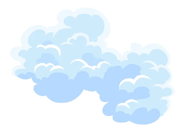 Мультяшные Облака Абстрактный Символ Белой Облачности Векторный Облачный Ландшафт Простота — стоковый вектор