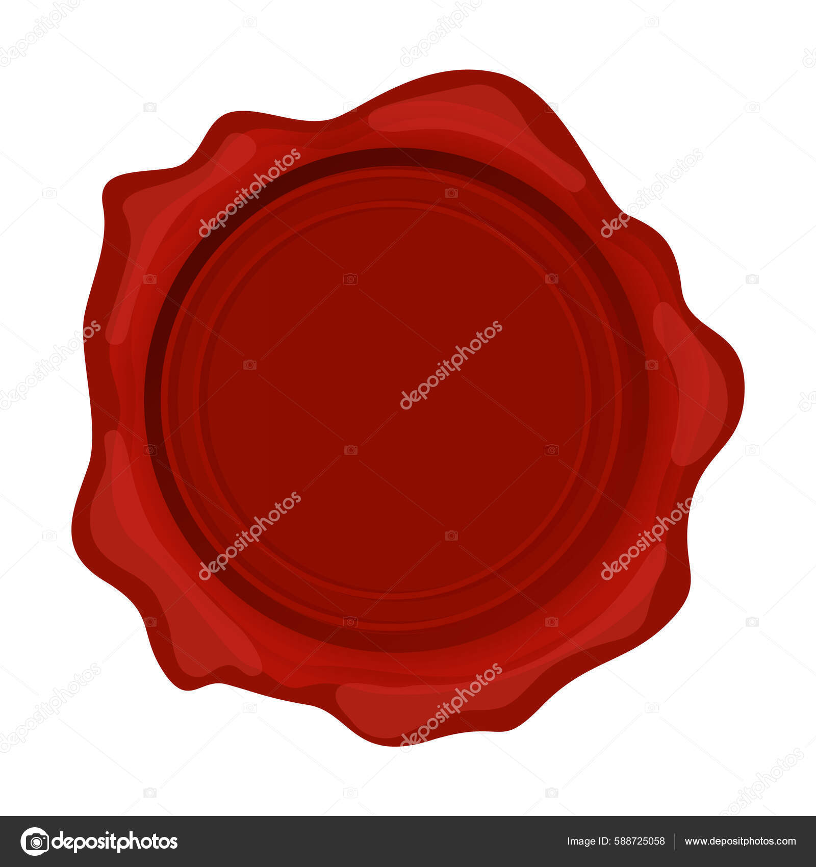 Wax seal or stamps for letter document sign Vector Image