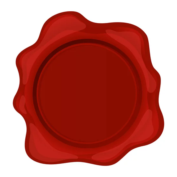 Timbre Cire Rouge Sticker Isolé Maquette Pour Lettre Documents Signe — Image vectorielle