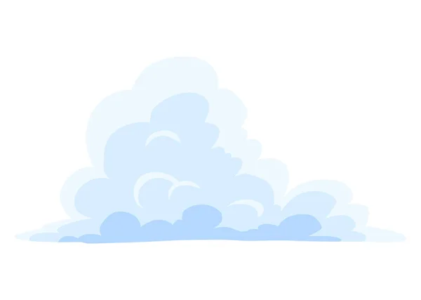 Nuages Dessins Animés Symbole Abstrait Icône Paysage Nuageux Blanc Vecteur — Image vectorielle