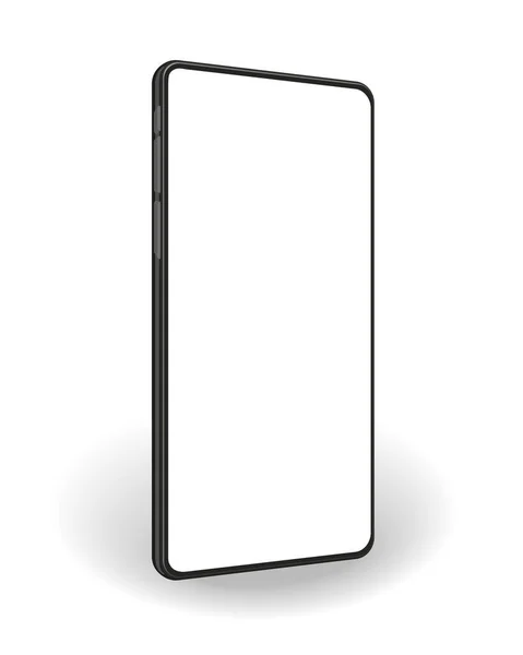 Modèle Smartphone Avec Écran Blanc Cadre Téléphone Portable Modèle Téléphone — Image vectorielle