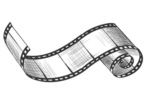 Film Strip Empty Film Strip Tape Shaddow Projection Movie Cinema — ストックベクタ