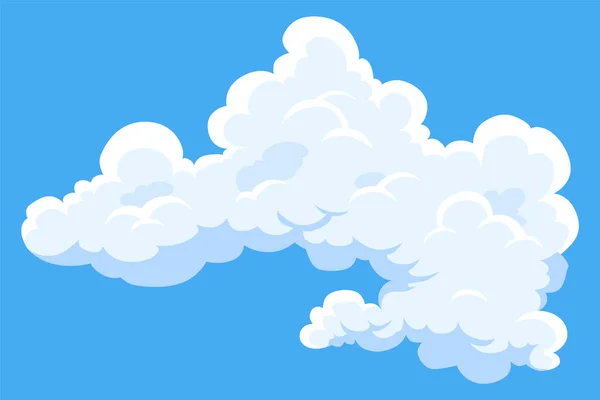 Nubes Dibujos Animados Símbolo Icono Paisaje Nublado Blanco Abstracto Paisaje — Archivo Imágenes Vectoriales