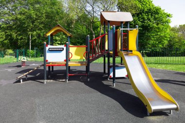 Children playground in the city, uk clipart