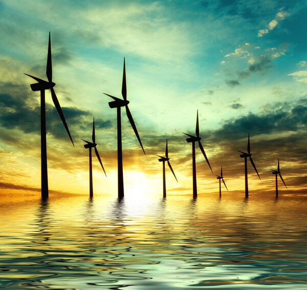Eco power, wind turbines