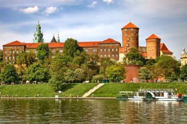 Wawel Castle on sunny day in Cracow, Poland. clipart