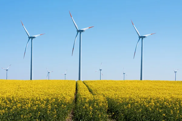 Turbinas eólicas - energia alternativa — Fotografia de Stock