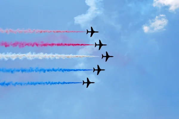 Equipo acrobático en airshow — Foto de Stock