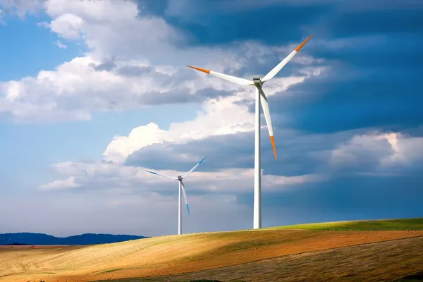 Глобальная энергия ветра — стоковое фото