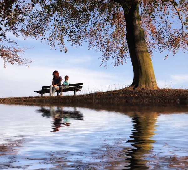 Höstlig park — Stockfoto