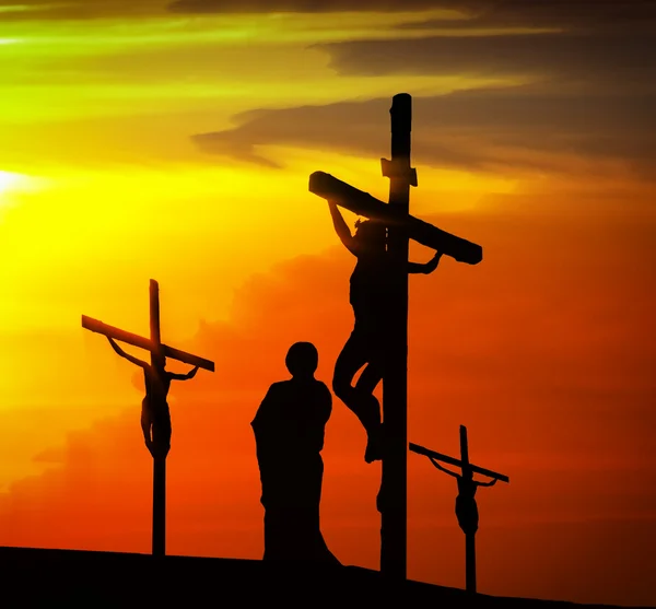 Crucificação do calvário — Fotografia de Stock