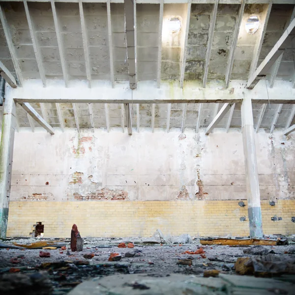 Ruins of a very heavily polluted industrial factory — Stock Photo, Image