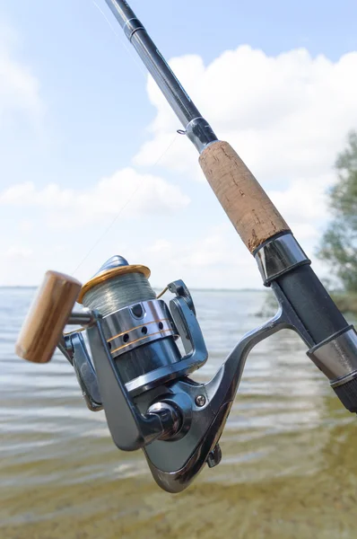 Visserij in een meer — Stockfoto