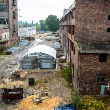 Duvar eski terk edilmiş fabrika binası