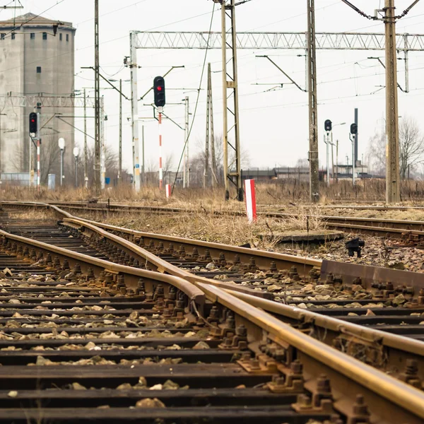 Железнодорожный путь — стоковое фото