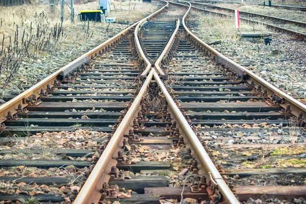 Οι σιδηρογραμμές — Φωτογραφία Αρχείου