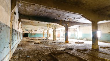 Duvar eski terk edilmiş fabrika binası
