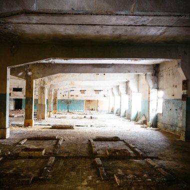 Duvar eski terk edilmiş fabrika binası