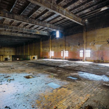 Duvar eski terk edilmiş fabrika binası