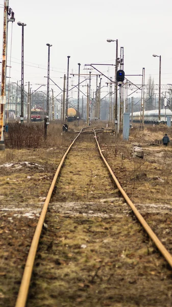 Железнодорожный путь — стоковое фото