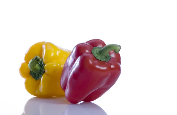 Close up view of nice fresh paprika on white back — Stock Photo, Image
