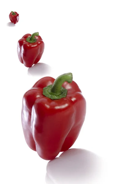 Close up view of nice fresh paprika on white back — Stock Photo, Image