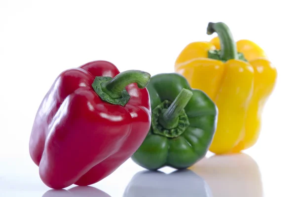 Close up view of nice fresh paprika on white back — Stock Photo, Image