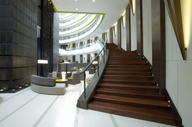 panoramik manzaralı güzel modern şık iş merkezi iç